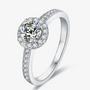 The Solenne Moissanite Halo Ring 0.5CT - Chantal Vaulet