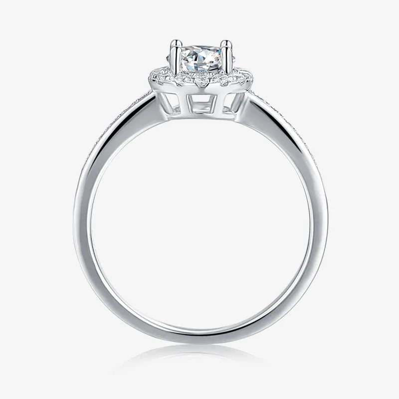 The Solenne Moissanite Halo Ring 0.5CT - Chantal Vaulet