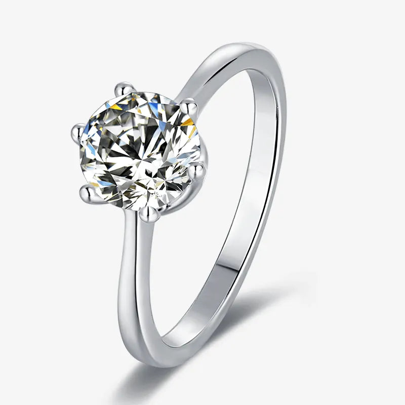 The Sylvessa 1CT Round-Cut Moissanite Ring - Chantal Vaulet