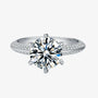 The Valmora 3CT Round-Cut Moissanite Ring - Chantal Vaulet