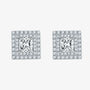 The Velanique Moissanite Heart Halo Earrings - Chantal Vaulet