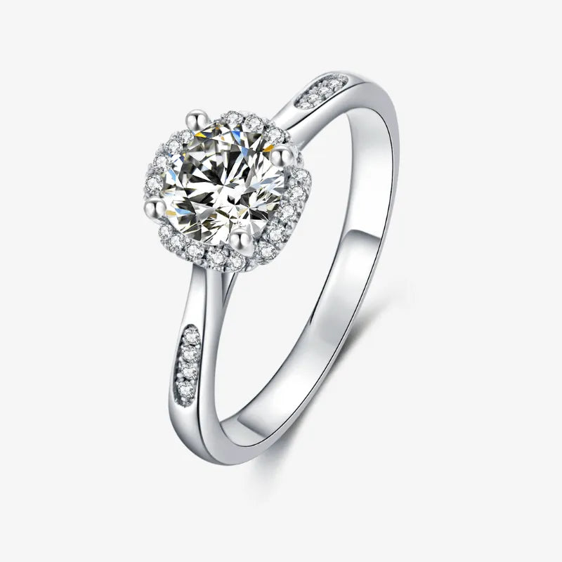 The Velantha Moissanite Halo Ring - Chantal Vaulet