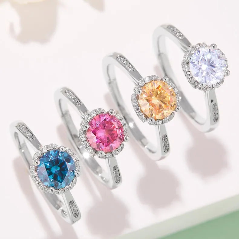 The Velantha Moissanite Halo Ring - Chantal Vaulet