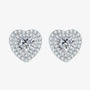 The Velarisse Moissanite Heart Halo Earrings - Chantal Vaulet