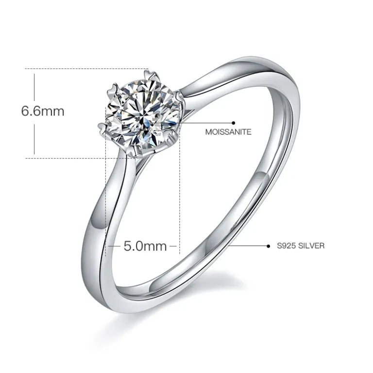 The Veradia 0.5CT Round-Cut Moissanite Ring - Chantal Vaulet