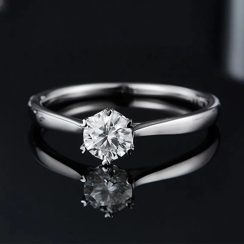 The Veradia 0.5CT Round-Cut Moissanite Ring - Chantal Vaulet