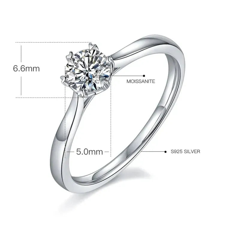 The Veradia 0.5CT Round-Cut Moissanite Ring - Chantal Vaulet