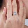 The Vivienne Oval-Cut Moissanite Halo Ring - Chantal Vaulet