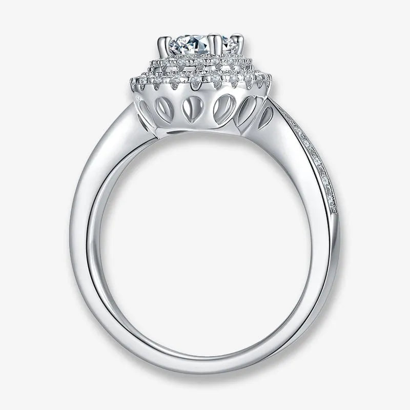 The Vivienne Oval-Cut Moissanite Halo Ring - Chantal Vaulet