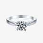 The Zarelle 0.5CT Round-Cut Moissanite Ring - Chantal Vaulet