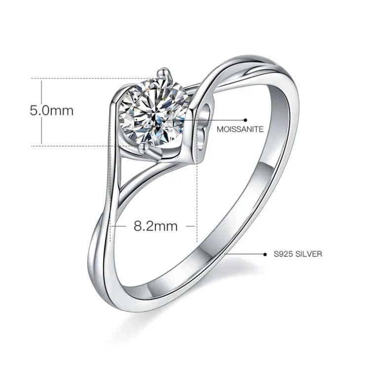 The Zorielle 0.5CT Round-Cut Moissanite Ring - Chantal Vaulet