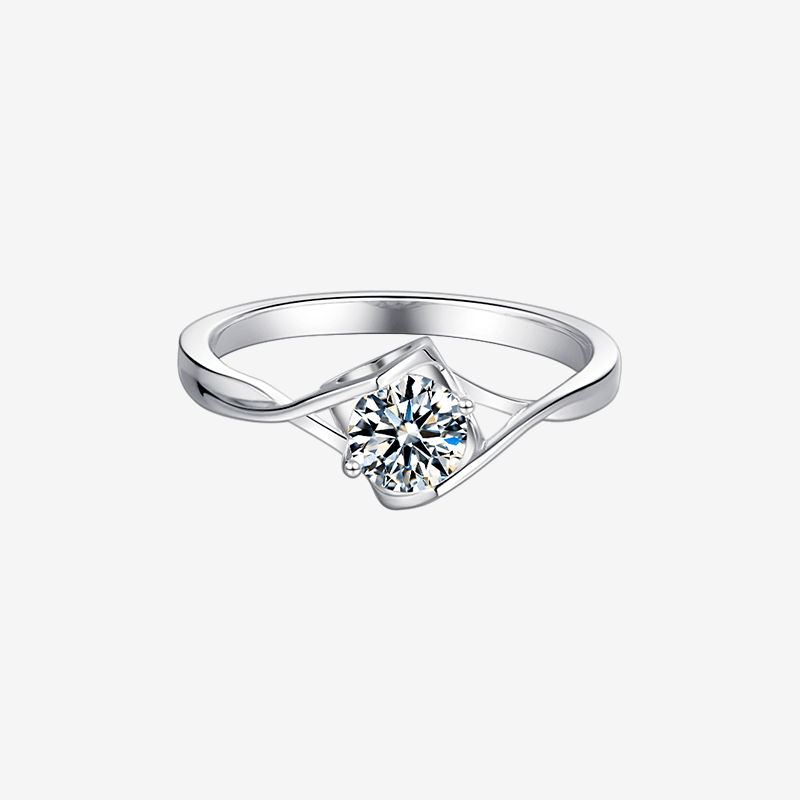 The Zorielle 0.5CT Round-Cut Moissanite Ring - Chantal Vaulet