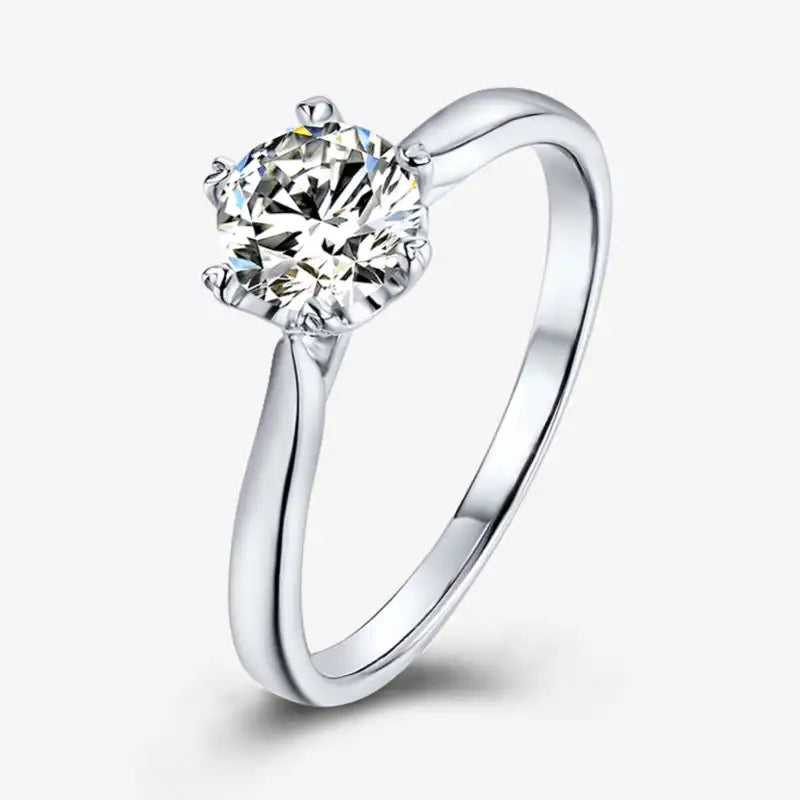 The Veradia 0.5CT Round-Cut Moissanite Ring