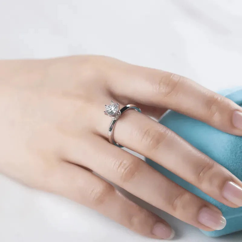 Elowen Moissanite Solitaire Ring – 1.0ct RING by Chantal Vaulet