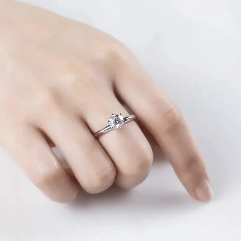 Elowen Moissanite Solitaire Ring – 1.0ct RING by Chantal Vaulet