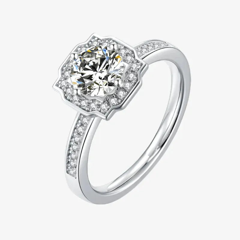 The Orliana Moissanite Halo Ring RING by Chantal Vaulet