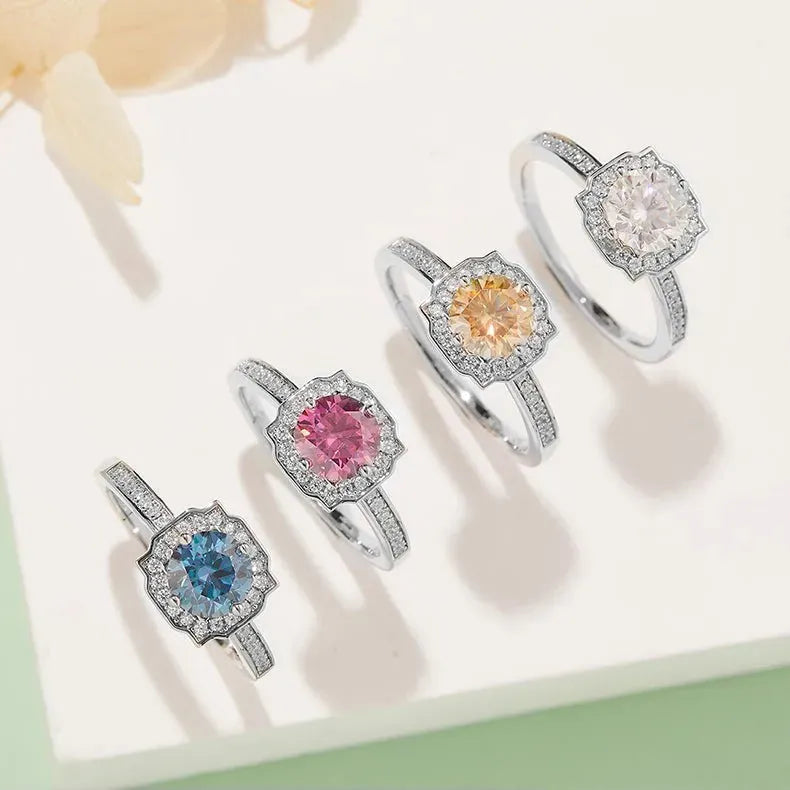 The Orliana Moissanite Halo Ring RING by Chantal Vaulet