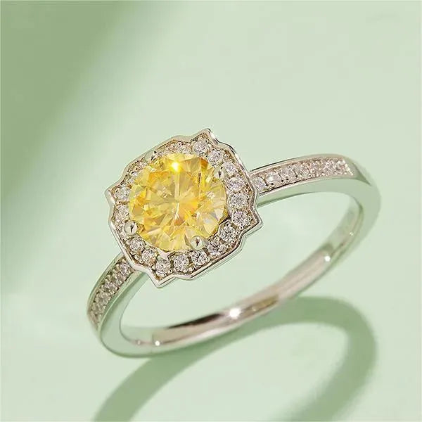 The Orliana Moissanite Halo Ring RING by Chantal Vaulet