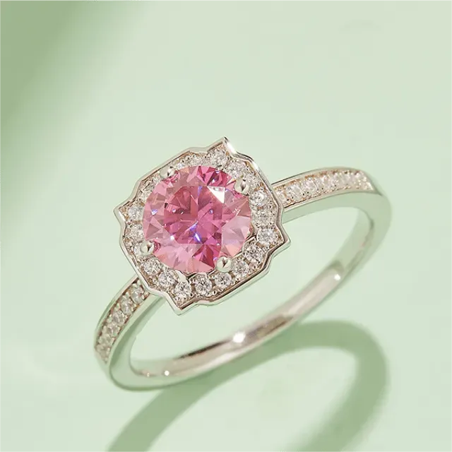The Orliana Moissanite Halo Ring RING by Chantal Vaulet