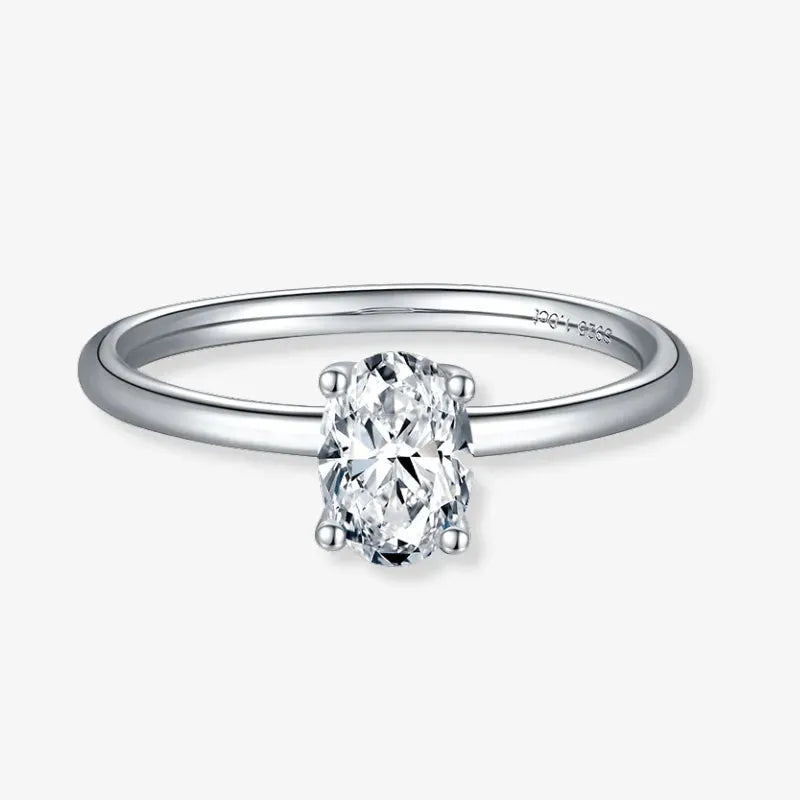 Lyric - Moissanite 1.0CT Oval Solitaire Ring RING by Chantal Vaulet