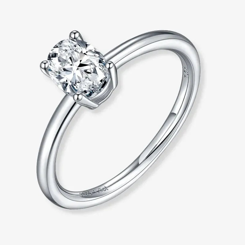 Lyric - Moissanite 1.0CT Oval Solitaire Ring RING by Chantal Vaulet