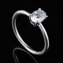 Moissanite 1.0CT oval solitaire ring in 925 Sterling Silver, perfect for engagement 💍 and weddings. Amazing value! ✨