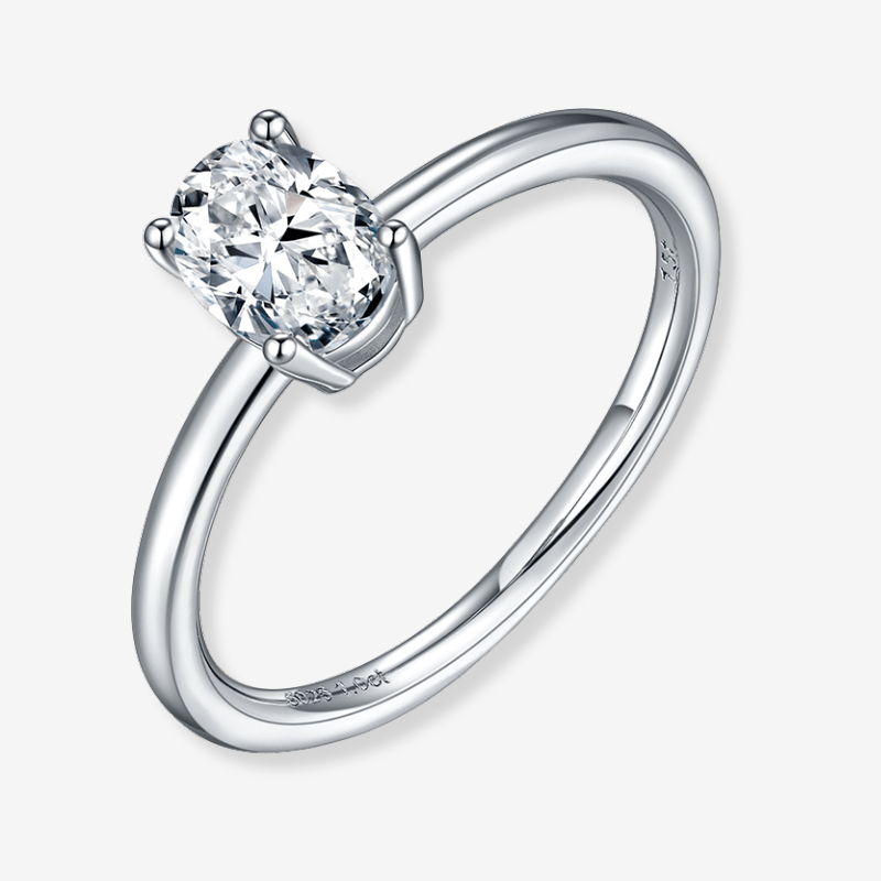 Lyric Moissanite 1.0CT Oval Solitaire Ring in 925 Sterling Silver 💍✨ Perfect for engagement and weddings! Amazing value.