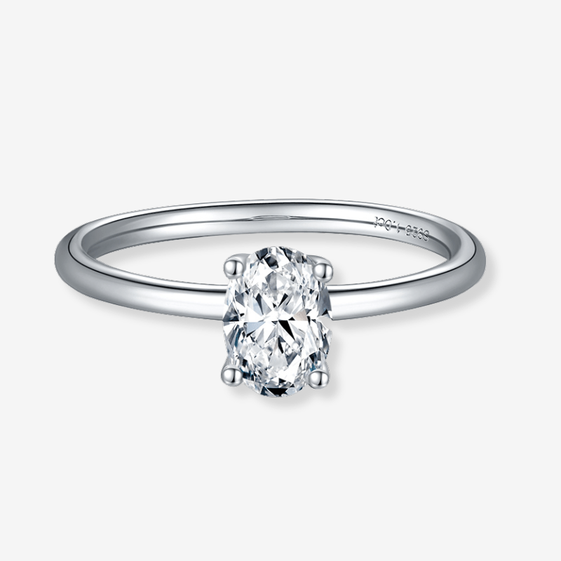 Lyric Moissanite 1.0CT Oval Solitaire Ring in 925 Sterling Silver 💍✨ Perfect for engagement or wedding with amazing value!