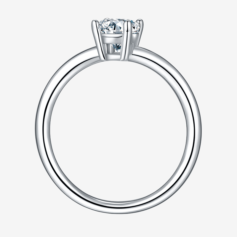 Lyric Moissanite 1.0CT Oval Solitaire Ring in 925 Sterling Silver 💍✨ Timeless elegance for engagement and weddings!