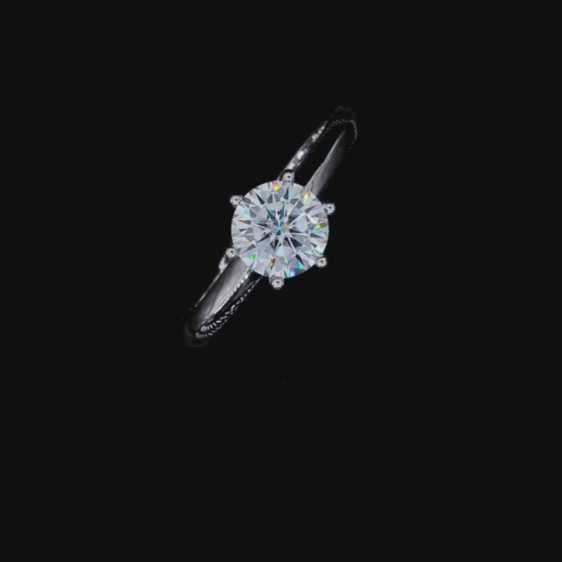 Elowen Moissanite Solitaire Ring 💍 - 1.0ct brilliance, perfect for engagements 💖, weddings 👰, and amazing value!