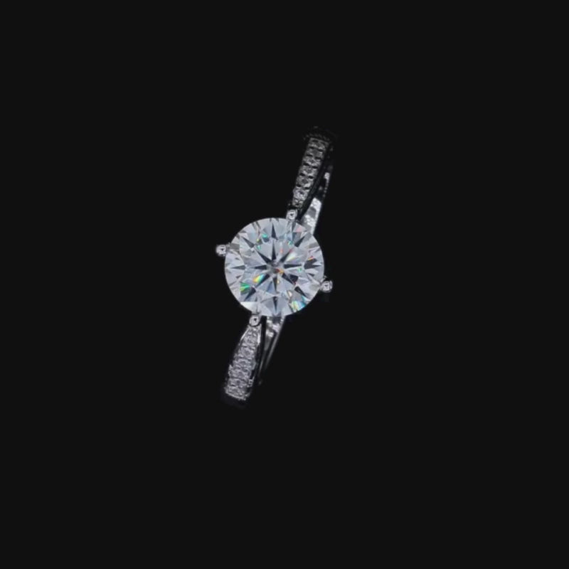 Shop The Elara – Moissanite Side-Stone Engagement Ring 1CT today at Chantal Vaulet. Discover stunning jewelry collections, crafted for style and brilliance.
