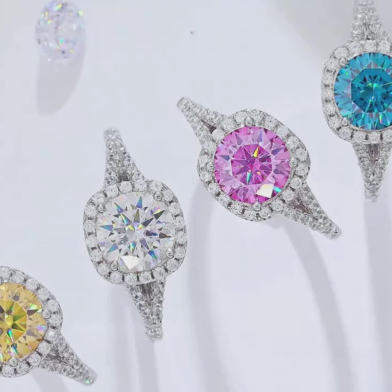 Shop The Auretta – Moissanite Halo Split-Shank Ring 1.5CT today at Chantal Vaulet. Discover stunning jewelry collections, crafted for style and brilliance.