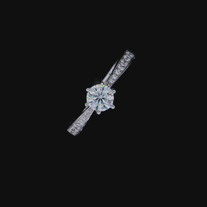 The Solaria – Moissanite Solitaire Ring 0.5CT