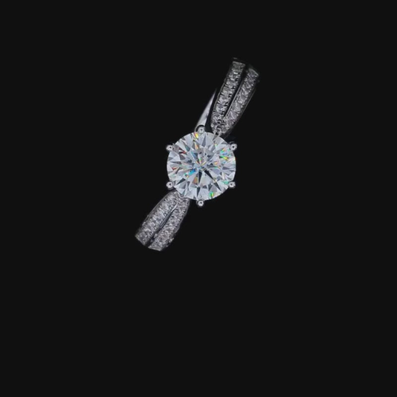 Shop The Aurora Moissanite Ring - 1.0ct Sparkling Elegance today at Chantal Vaulet. Discover stunning jewelry collections, crafted for style and brilliance.