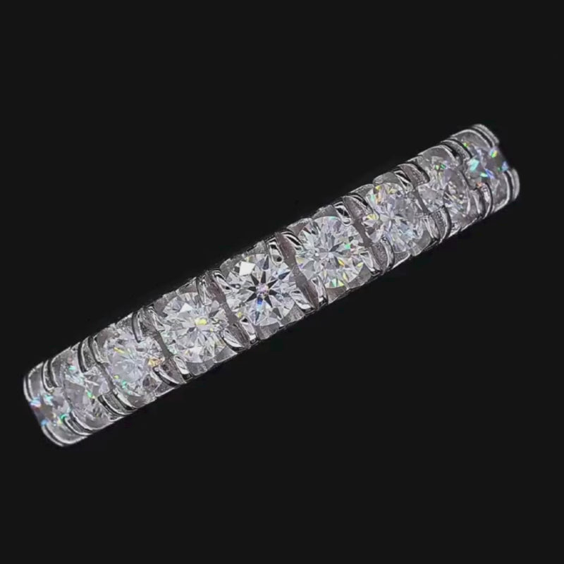 Shop The Lorena Moissanite Prong-Set Eternity Band today at Chantal Vaulet. Discover stunning jewelry collections, crafted for style and brilliance.