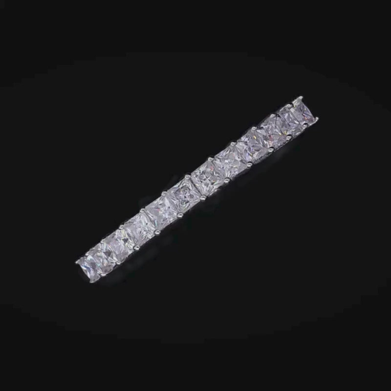 Moissanite eternity band with ten sparkling stones, perfect for engagement or wedding 💍✨ Amazing value and elegance!
