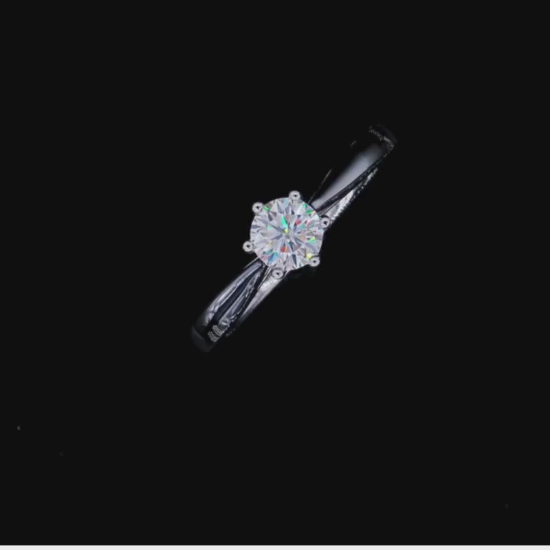 Solmara 0.5CT round-cut Moissanite ring 🌟, perfect for engagement or wedding💍, offering amazing value!
