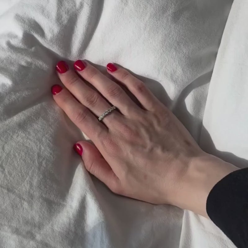 Calina Moissanite Seven-Stone Band