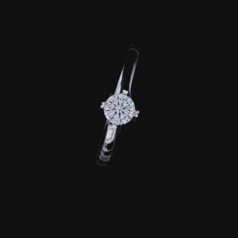 Moissanite solitaire engagement ring 0.5CT 💍✨ - Timeless elegance and amazing value for weddings.