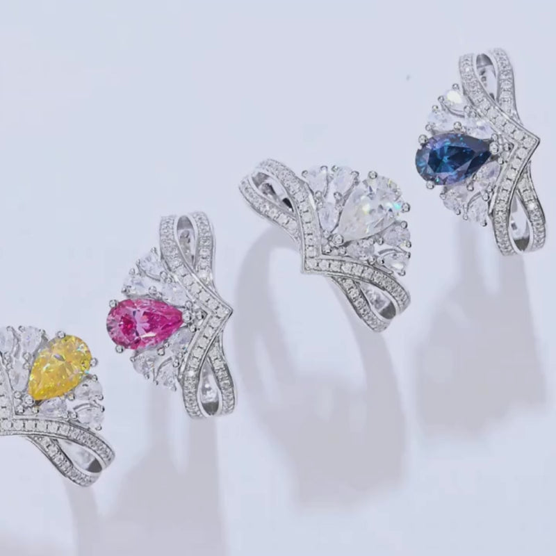 Shop The Lorellia Moissanite Crown Ring today at Chantal Vaulet. Discover stunning jewelry collections, crafted for style and brilliance.