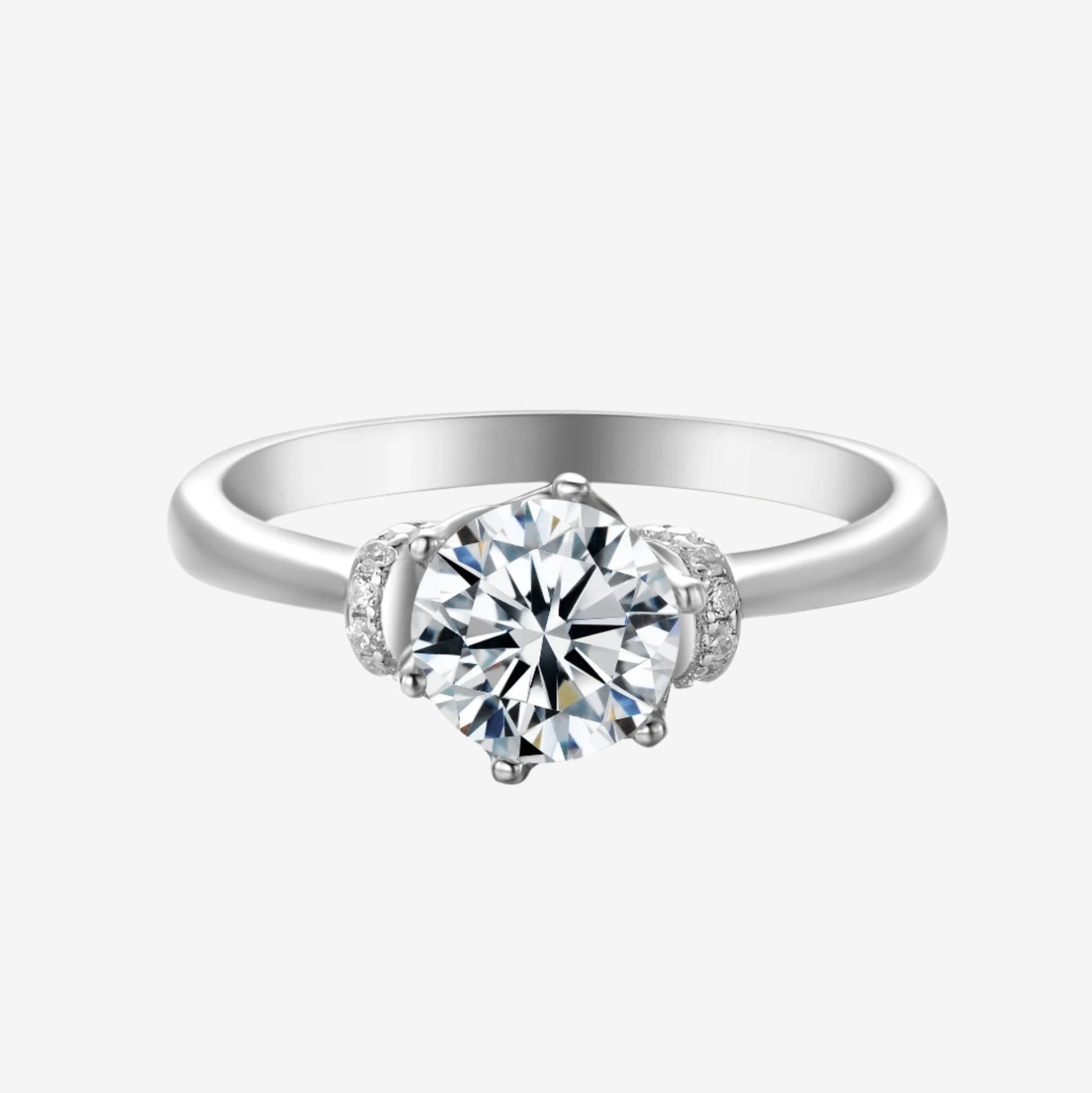 Rosalind Moissanite Engagement Ring 🌟 - 1.0ct brilliance and 20 accent stones 💍, perfect for weddings and amazing value!