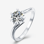 Solara Moissanite engagement ring 💍✨ 1.0ct in sunburst setting, perfect for weddings. Amazing value and timeless beauty!
