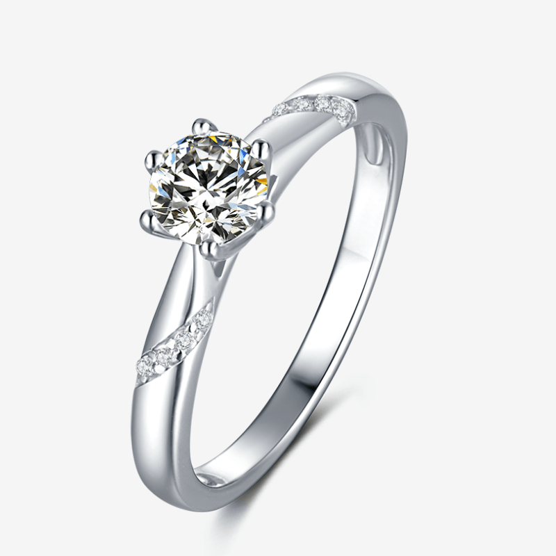 Elegant Alencia Moissanite Twist Ring 💍 with 0.5CT diamond, perfect for engagement or wedding, an amazing value! ✨