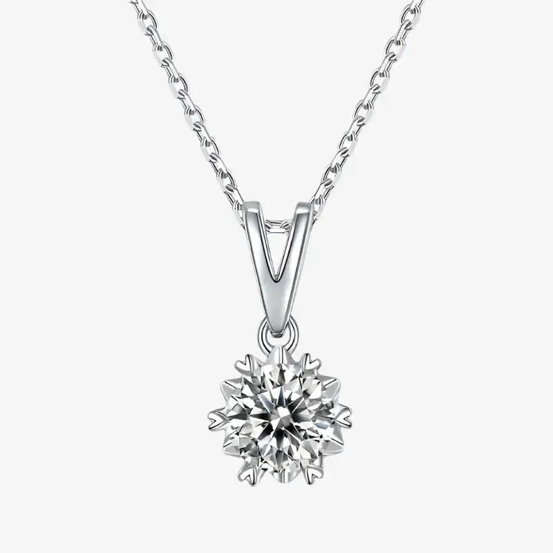 The Alinora Moissanite Solitaire Necklace PENDANT by Chantal Vaulet
