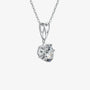 The Alinora Moissanite Solitaire Necklace PENDANT by Chantal Vaulet