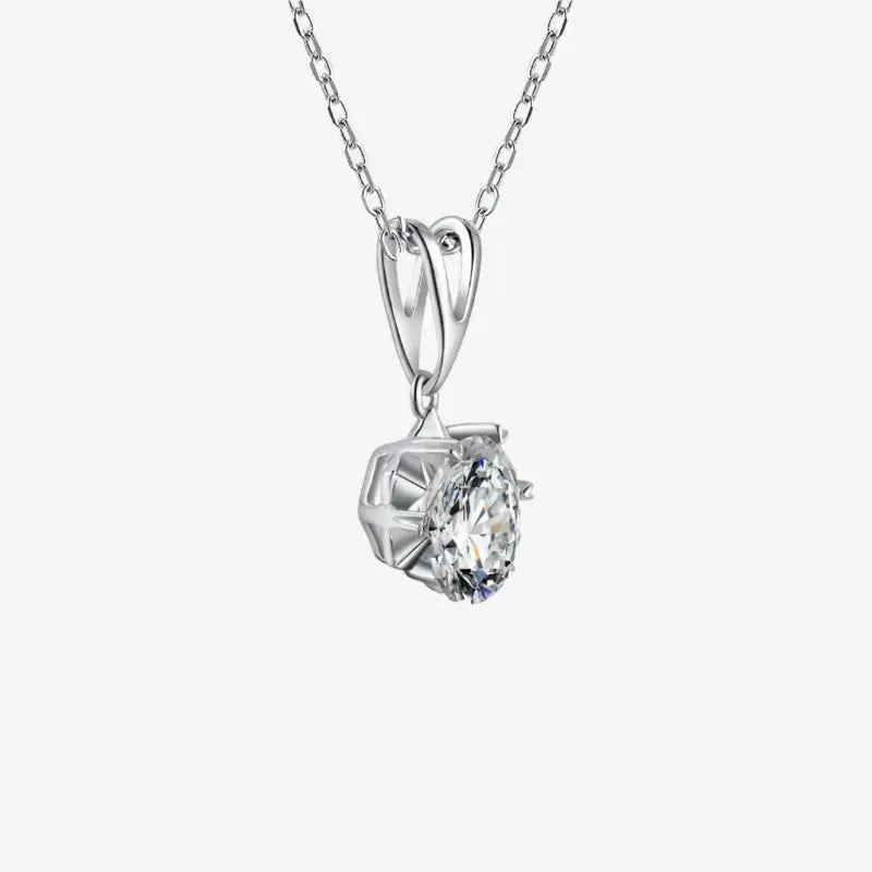 The Alinora Moissanite Solitaire Necklace PENDANT by Chantal Vaulet
