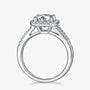 The Amara – Moissanite Halo Split Shank Ring 2CT RING by Chantal Vaulet