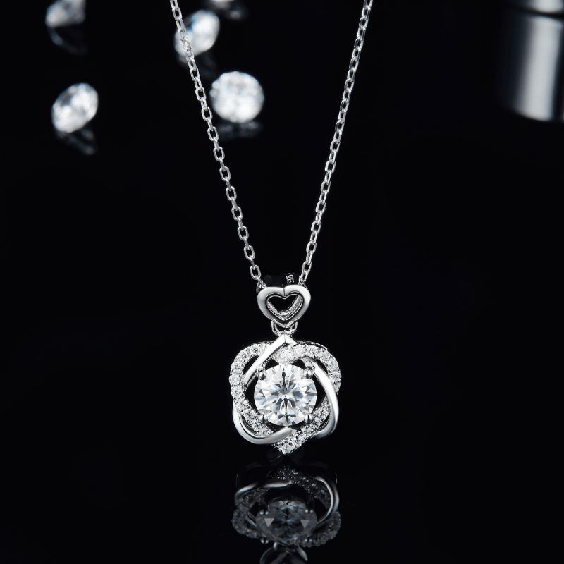 The Amarisse Moissanite and Gemstone Infinity Necklace - Chantal Vaulet