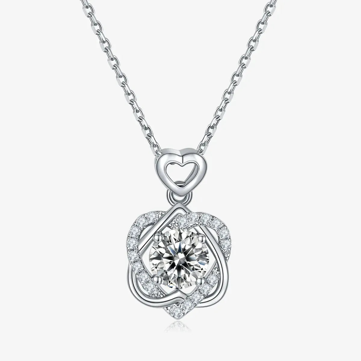 The Amarisse Moissanite and Gemstone Infinity Necklace PENDANT by Chantal Vaulet