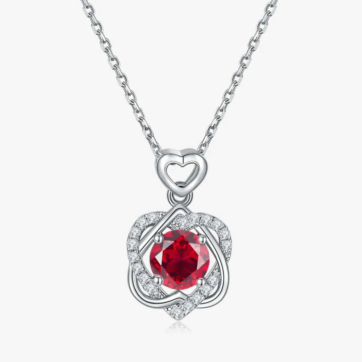 The Amarisse Moissanite and Gemstone Infinity Necklace PENDANT by Chantal Vaulet